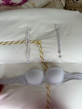 PINK Victoria's Secret White Strapless Convertible Bra with Removable Straps
